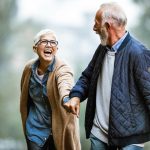 Senior Couple Having Fun in Park