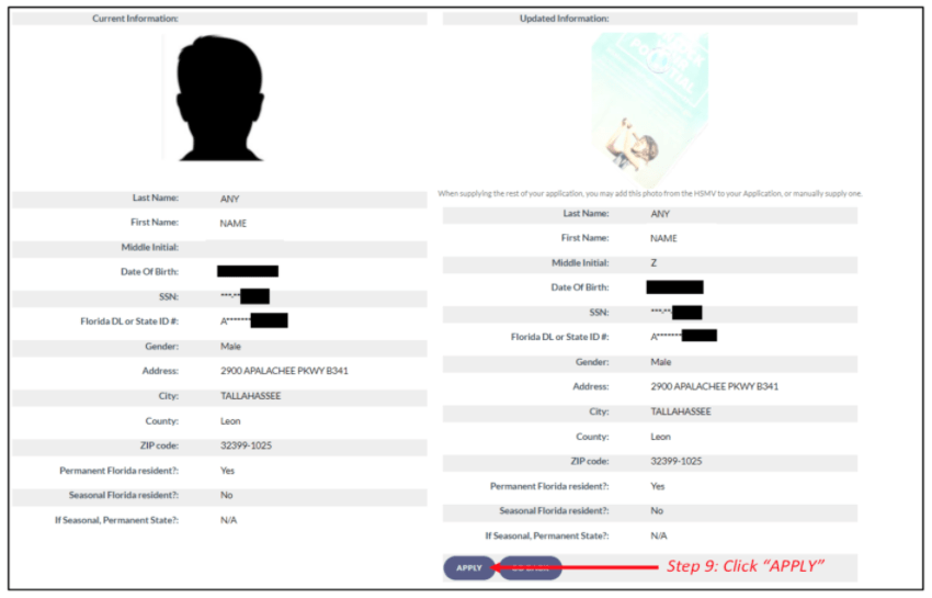 Example of Interface for reviewing your application prior to submission from the Marijuana Use Registry Website