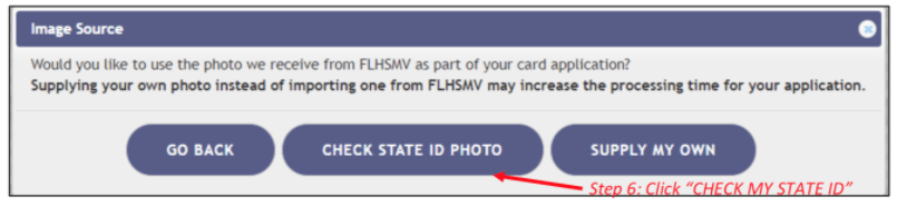 Example of interface for uploading your State ID photo on the Medical Marijuana Use Registry Website