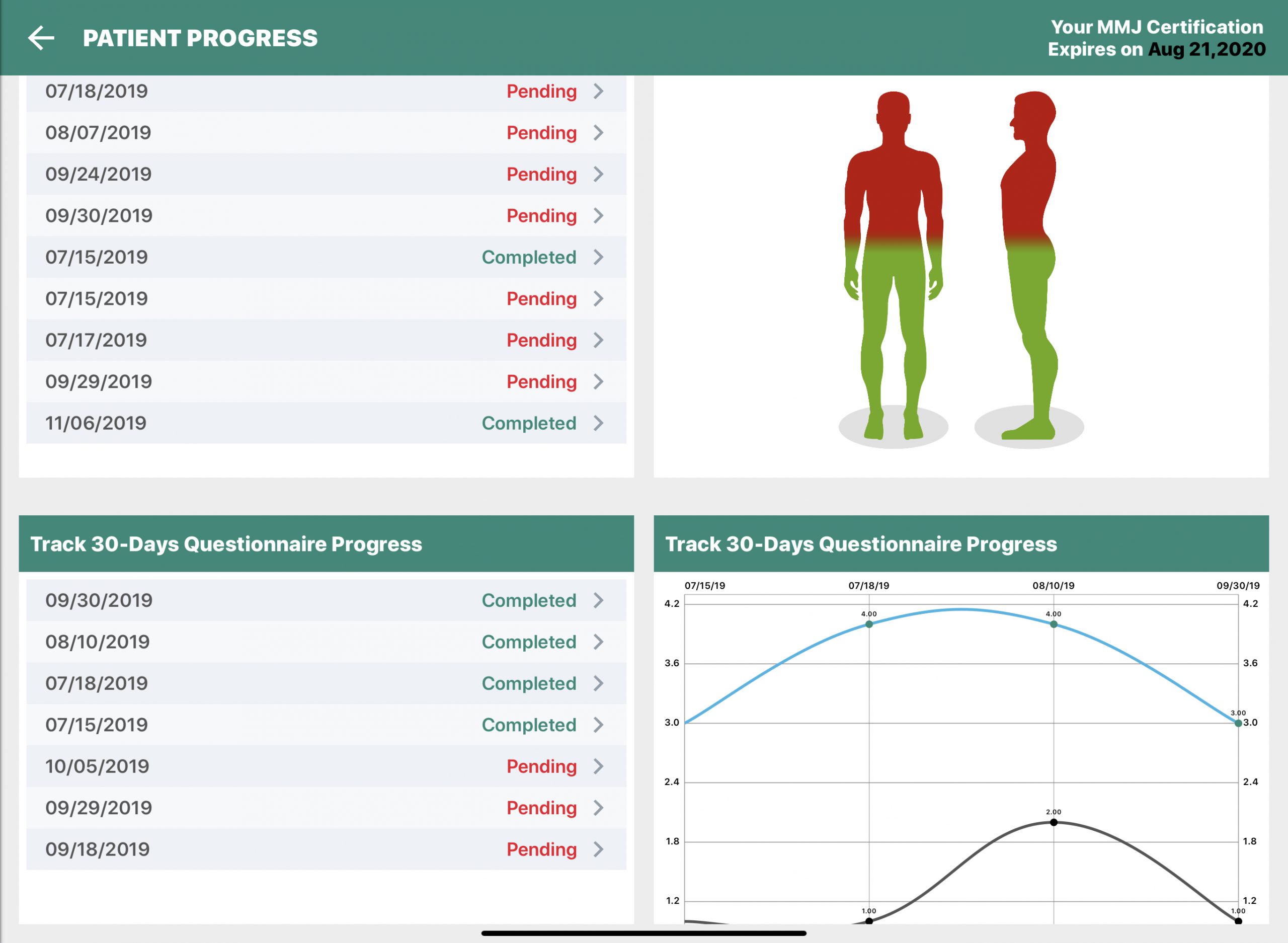 Patient Progress Chart