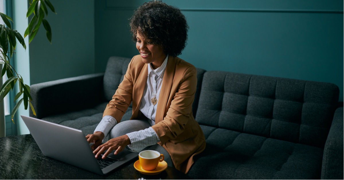 Woman Using Laptop